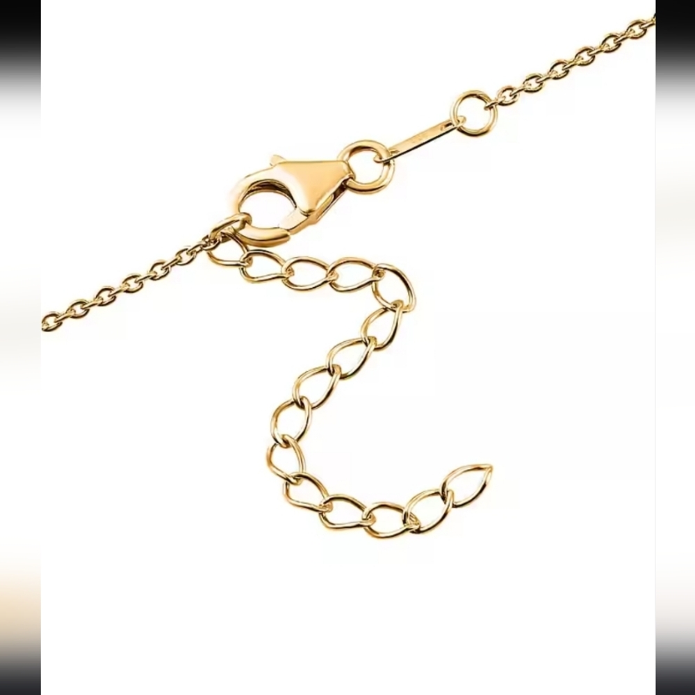 Elegant Multicolor Gemstone Flower Pendant Necklace Set - Picture 4 of 5